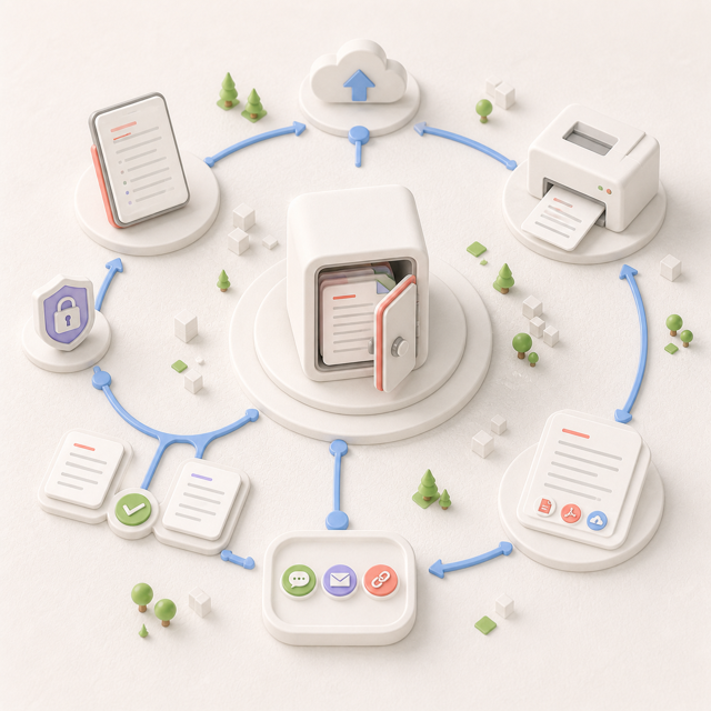 iCloud, printing, and sharing