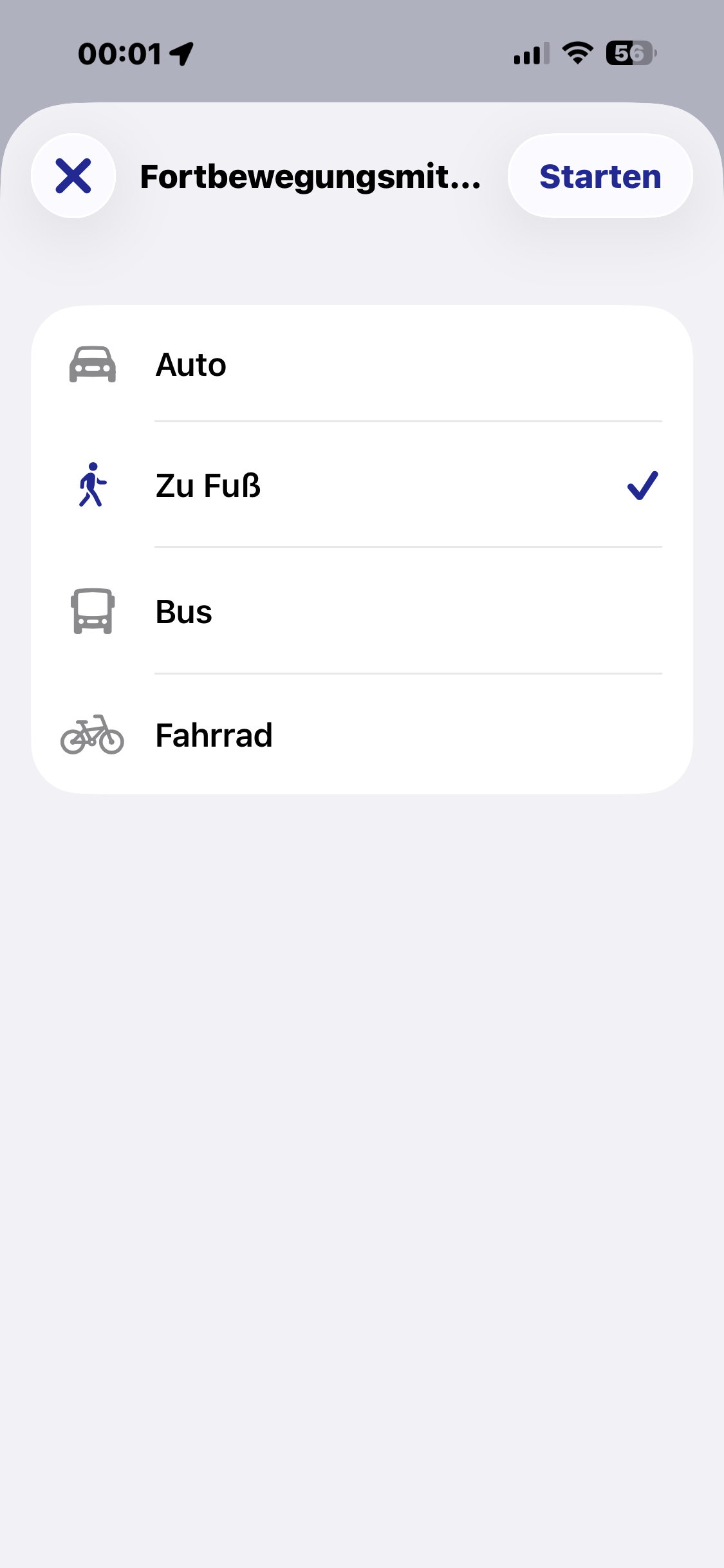 Navigation zu einem Ziel