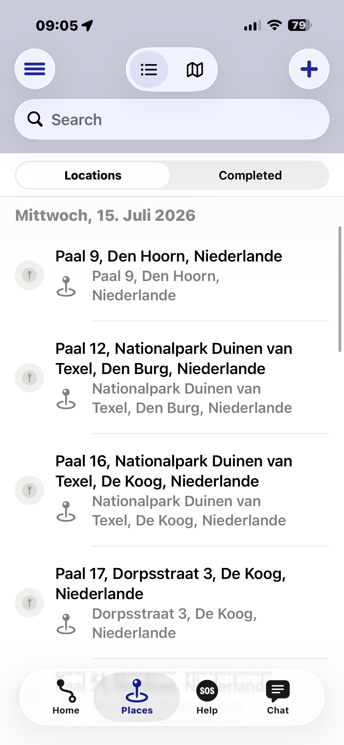 Saved spots in Navigate Back