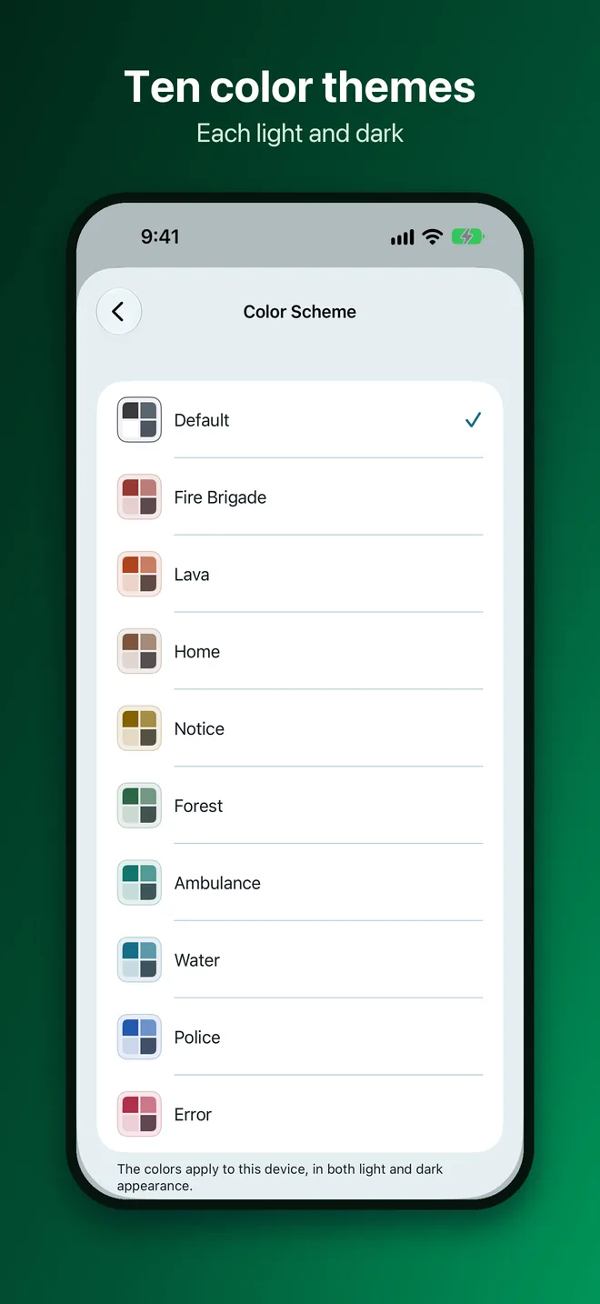 OneTwo Kanban on the iPhone, Image 9 of 10: Ten color themes