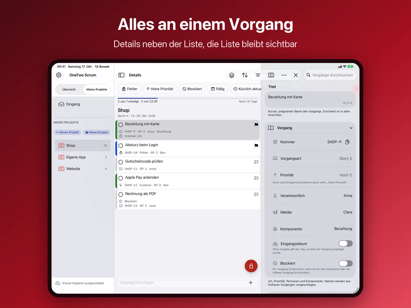 iPad, Bild 4 von 10: Alles an einem Vorgang