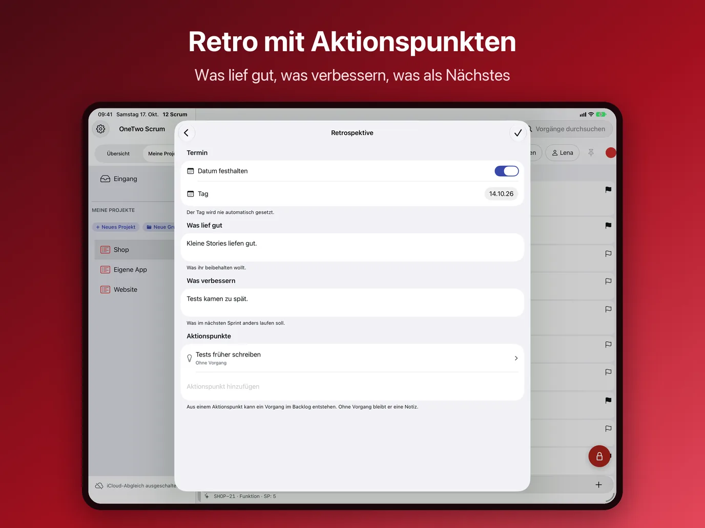 iPad, Bild 8 von 10: Retro mit Aktionspunkten