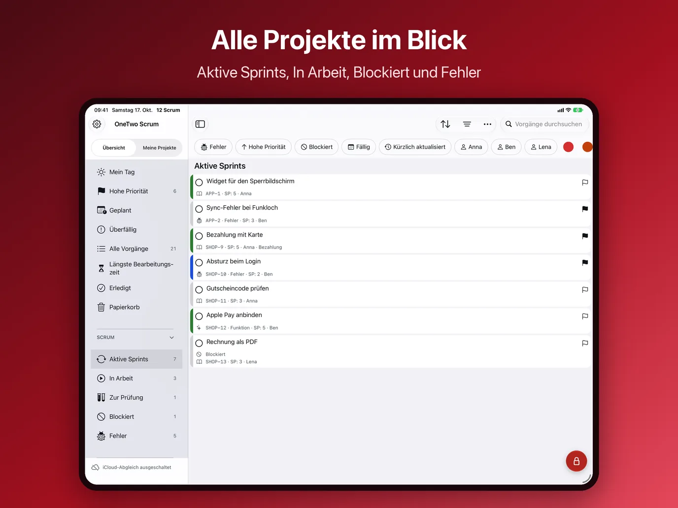 iPad, Bild 9 von 10: Alle Projekte im Blick