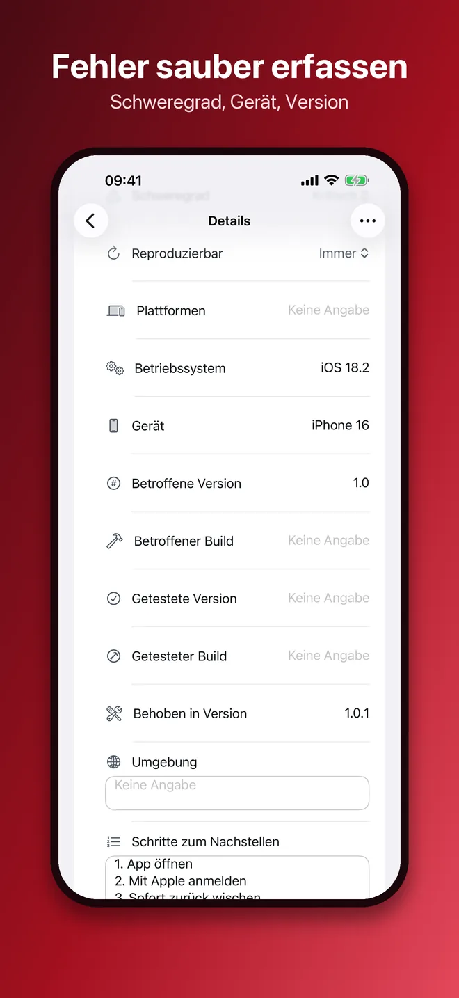 iPhone, Bild 5 von 10: Fehler sauber erfassen