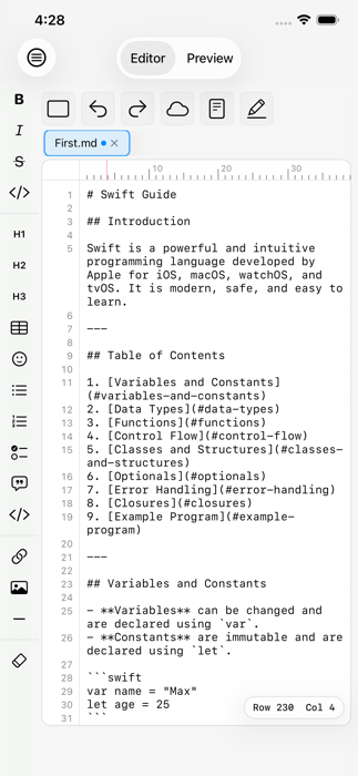 AI Markdown Editor Screenshot 1