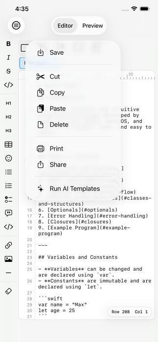 AI Markdown Editor Screenshot 3