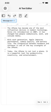AI Text Editor Screenshot 1